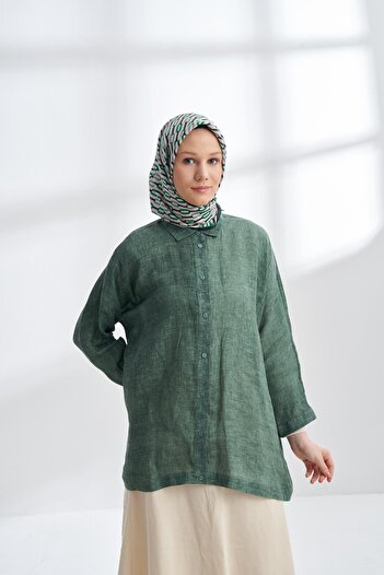 ARMANDA Line Patterned Twill Silk Scarf 4304-Beneton