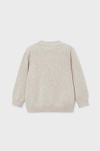 MAYORAL Boy's Crew Neck Basic Knitwear Sweater - Beige