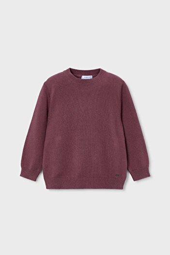 MAYORAL Boy's Crew Neck Basic Knitwear Sweater - Purple