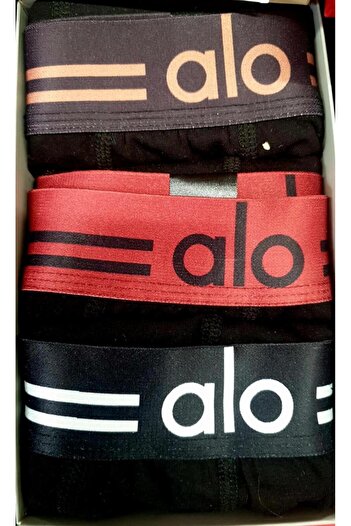 Alo 3-Pack Black Boxers, 2XL