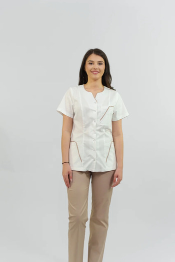 Masstex Bluza Irina – Design Modern, Guler V și Paspoal Colorat