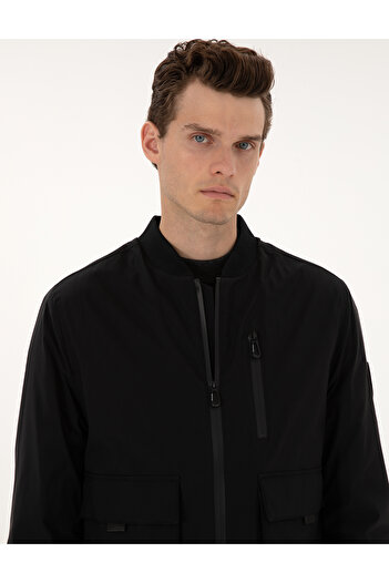 Pierre Cardin Siyah Regular Fit Bomber Ceket 50313951-VR046