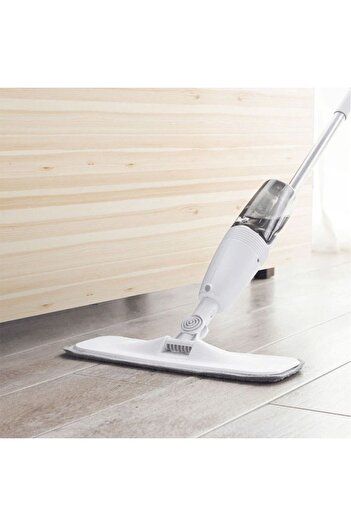 Flippy Flat Mop with Spray, Microfiber, 125x40 cm, White/Black