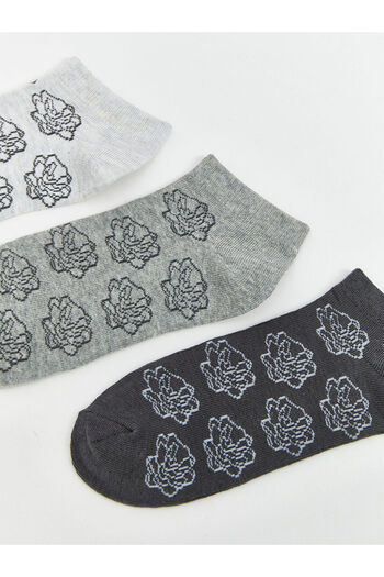LC Waikiki New Season Floral Women's Booties Socks 3-Piece