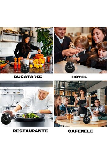 Flippy Multifunctional Metal Bell, Flippy, Black, 7.5x7.5x6.5 cm, Reception, Restaurant, Cafes