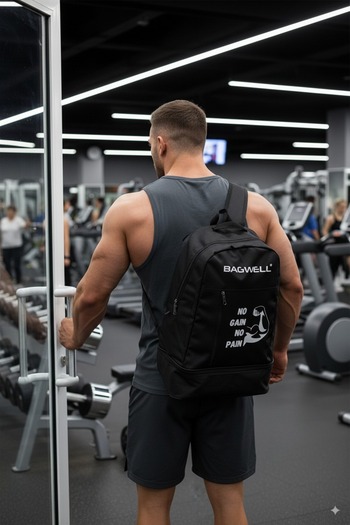 BAGWELL Large Size Sports Printed Backpack with Shoe Rack