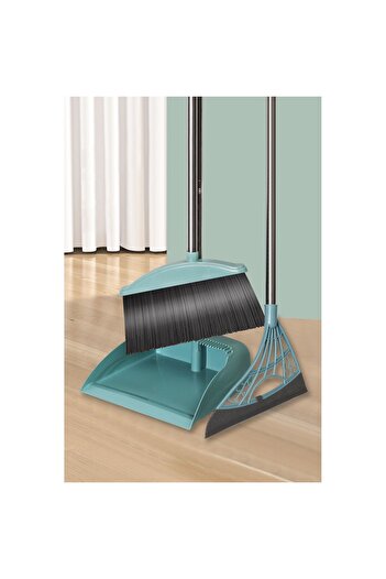 Flippy Set mătură, făraș și mătură din silicon, Flippy, Pentru uz casnic, Albastru deschis, 90 x 72 x 100 cm