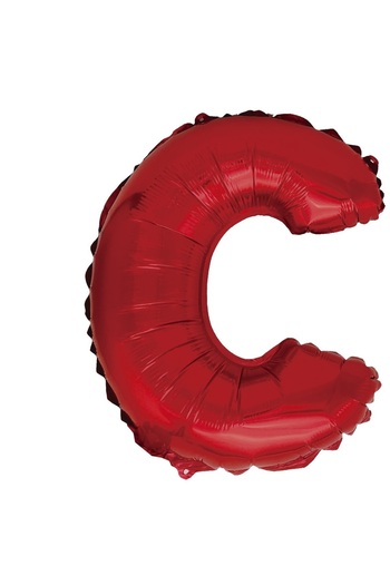 SDX Market Metallic foil letter balloon, Mirific Party letter C, red, 40cm