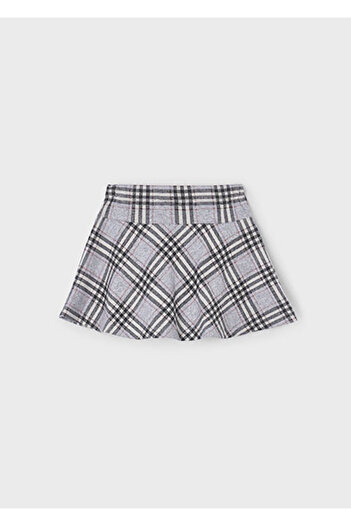 MAYORAL Gray Girl's Jacquard Checked Skirt 4905