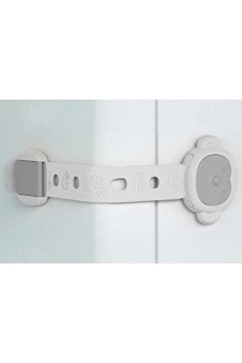 Flippy Safety Lock for Doors and Drawers, Flippy, Double Closure System, Monkey Model, White