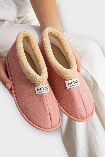 Liger Unisex Winter Home Slippers with Wool Inside Panduf Pudra