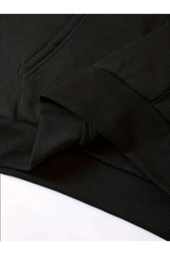 THEWERT The Office 2 Design Back Printed Black Hooded Sweatshirt