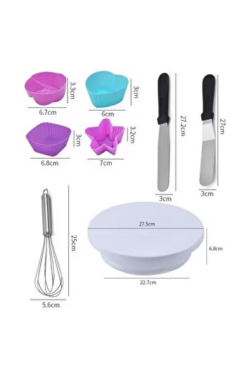 Flippy Set of 80 Cake Decorating Tools, Flippy, Plastic and Stainless Steel, Muffin Shapes, Multicolor