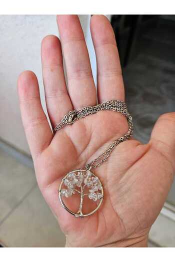 HobiHub Natural Stone Tree of Life Necklace - Women's Men's Unisex Necklace - Stylish Gift Necklace