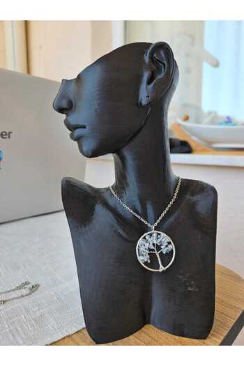 HobiHub Natural Stone Tree of Life Necklace - Women's Men's Unisex Necklace - Stylish Gift Necklace