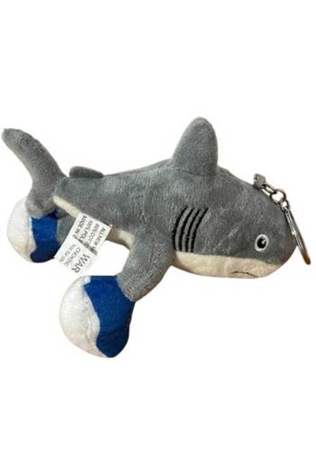Tung Figurina Tralalero Tralala, tip breloc, de plus, gri, 15cm