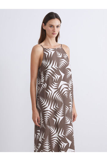 LC Waikiki Square Neck Patterned Dress