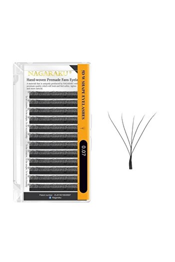 NAGARAKU ipek kirpik kalınlık 5DW C Kıvrım 11 MM Uzunluk 0.7 Kalınlık