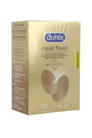 Durex Pack Of 20 Real Feel Natural Latex-Free Condom