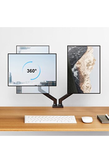 Generic NEW Dual Monitor Mount Fits 13 to 32 Inch Computer Screen, Dual Monitor Arm Hold up to 10KG Each, Fu
