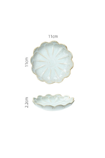 Choice As shown 08 Japanese Ceramic Plate Retro Kiln Glaze Barbecue Mini Dipping Dish Sashimi Sushi Soy Sau