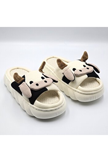 Seastar Comfortable and Lightweight House Slippers, Cow Pattern