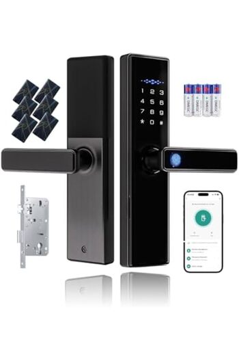 e-mall Smart Lock, WIFI Smart Door Lock, Keyless Entry Door Lock Fingerprint Door Lock with Keypad
