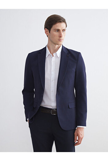 LC Waikiki Navy Blue Slim Fit Men's Blazer Jacket