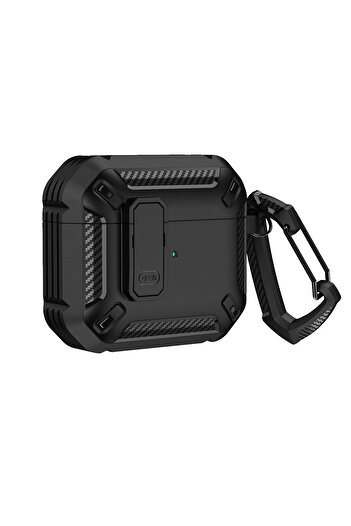 Choice For 2024 AirPods 4 Black for AirPods 4 3 2 1 Pro2 2nd Case with Keychain Security Lock Cover for Wom