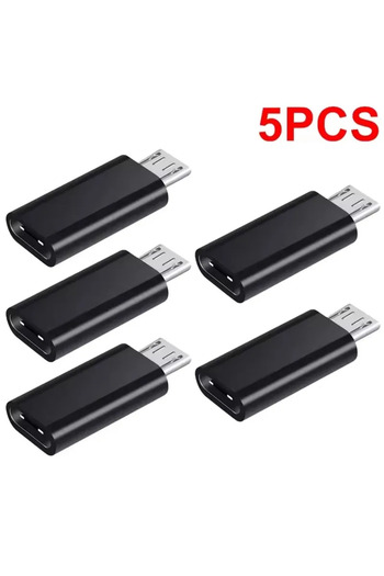 Choice 5Pcs Black 10-1Pcs Micro USB Female To Type C Male Adapter OTG Converter Micro-B To USB-C Connector
