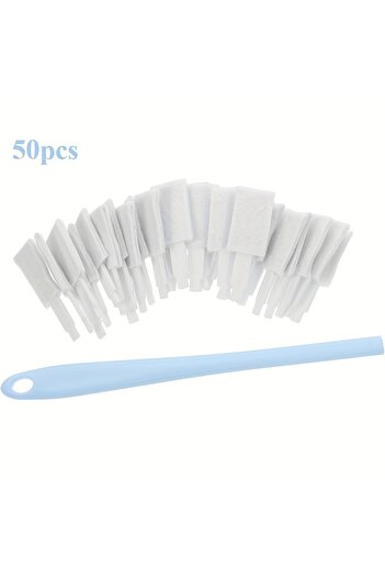 Choice 50pcs 30/50 Pack Disposable Crevice Cleaning Brushes with Replaceable Heads - Multi-Surface Detail S