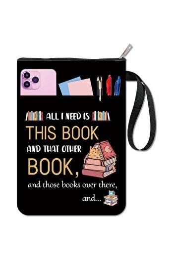 Choice AECH08-04321 1pc Words Book Covers Black Book Protector Books Vintage Book Sleeve for Paperbacks Was