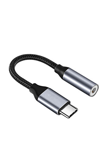 Choice Grey Type C to 3.5mm Audio Adapter Cable USB C to 3.5mm Female Headphone Jack Adapter For iPhone 16