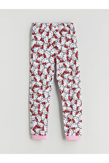 LC Waikiki Pink Elastic Waist Printed Girl's Pajama Bottom