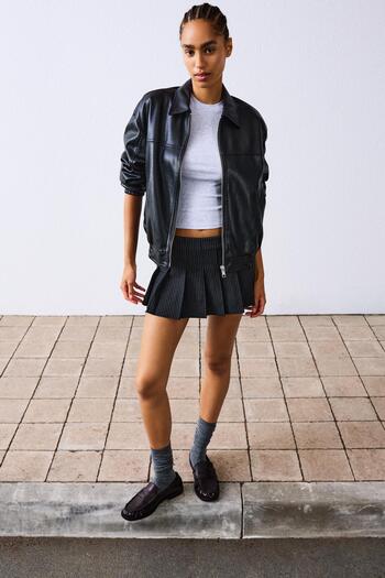 Bershka Box pleat mini skirt