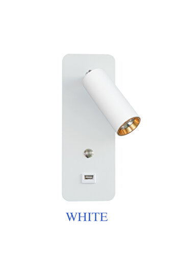Choice Warm White White Indoor Led wall lamps 7W with USB Charge Wall Lamp Bedroom Living room Nordic Moder