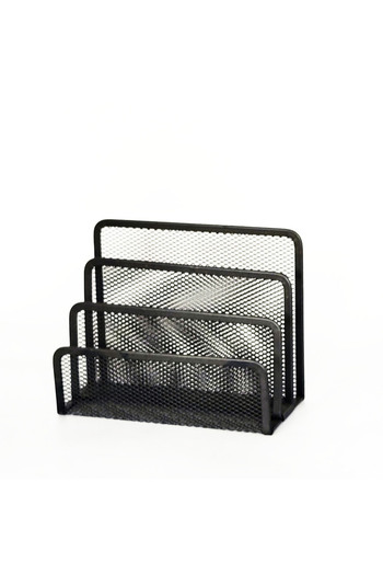 Choice Black Papers Trays Notebook Stand Rack Desk 3-layer Black Metal Iron Mesh Holder for Magazine Docume