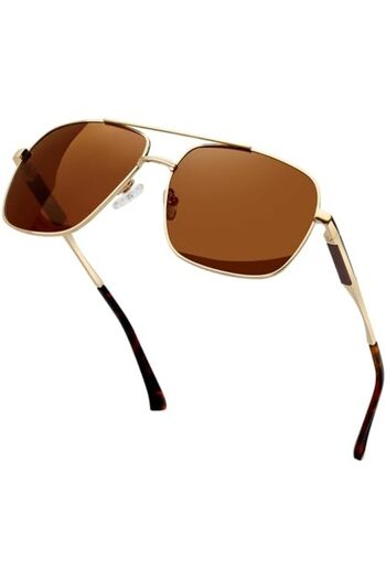 Generic KANASTAL Polarized Sunglasses for Men Lightweight Metal Frame Men's Sun Glasses Military Style Fashi