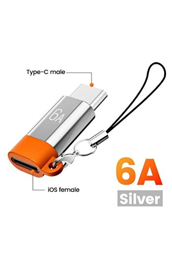 Choice Silver 6A Adapter Type C To Lightning OTG For ios Female To USB C Male Converter Fast Charging For i