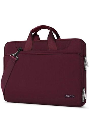 Mosiso 360 Protective Laptop Shoulder Bag Matching Color Sleeve with Belt