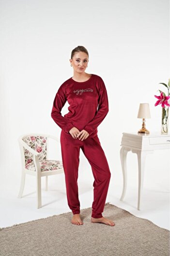 Estiva Women's Winter Velvet Pajama Set