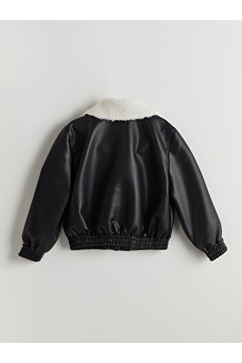 LC Waikiki Sparkling Choices from Shining Store |   Leather Look Girl's Coat