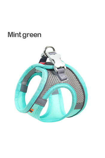 Choice L light green MADDEN Dog Harness Vest Chest Rope Set For Cat Reflective Breathable Adjustable Pet Ha