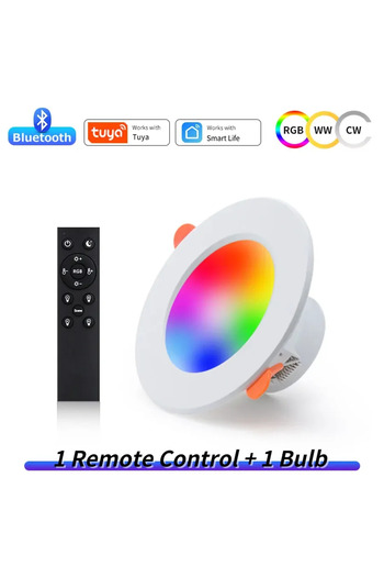 GGBEE 10W 220V Bluetooth 1 lamp 1 remote 85-265V 220V Tuya Smart Led Downlight Bluetooth APP Can Ceiling L