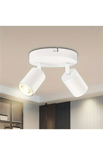 Choice White A LED ceiling light, 2 bulbs, ceiling spotlight LED rotatable GU10, ceiling spotlight ceiling