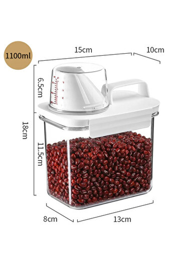 Choice S Food Storage Containers with Measuring Cup Moisture-proof Powder Cereal Storage Tank Detergent P.