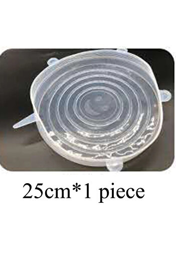 Choice6 25cm 16 Sizes Silicone Stretch Lids Universal Lid Silicone Bowl Pot Lid Silicone Cover Pan Cooking F