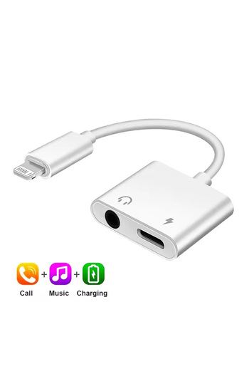 Choice type of B 2 In 1 Audio OTG Adapter Dual 3.5mm To IOS Headphone Adapters For iphone 13 14 12 11 Pro