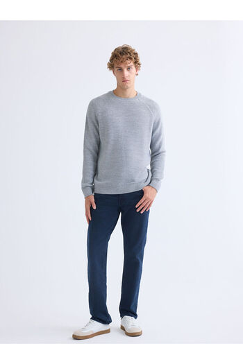 LC Waikiki Gray Crew Neck Men's Knitwear Sweater