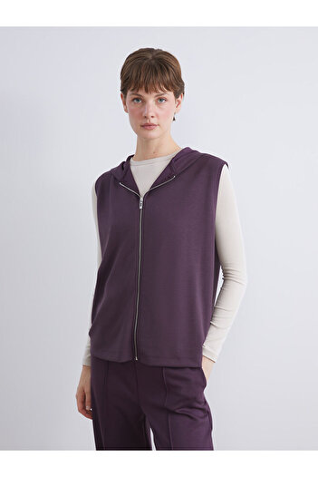 LC Waikiki Plum Hooded Women's Vest
